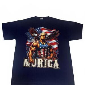 Patriotic 'MURICA' Graphic Tee by Port & Company